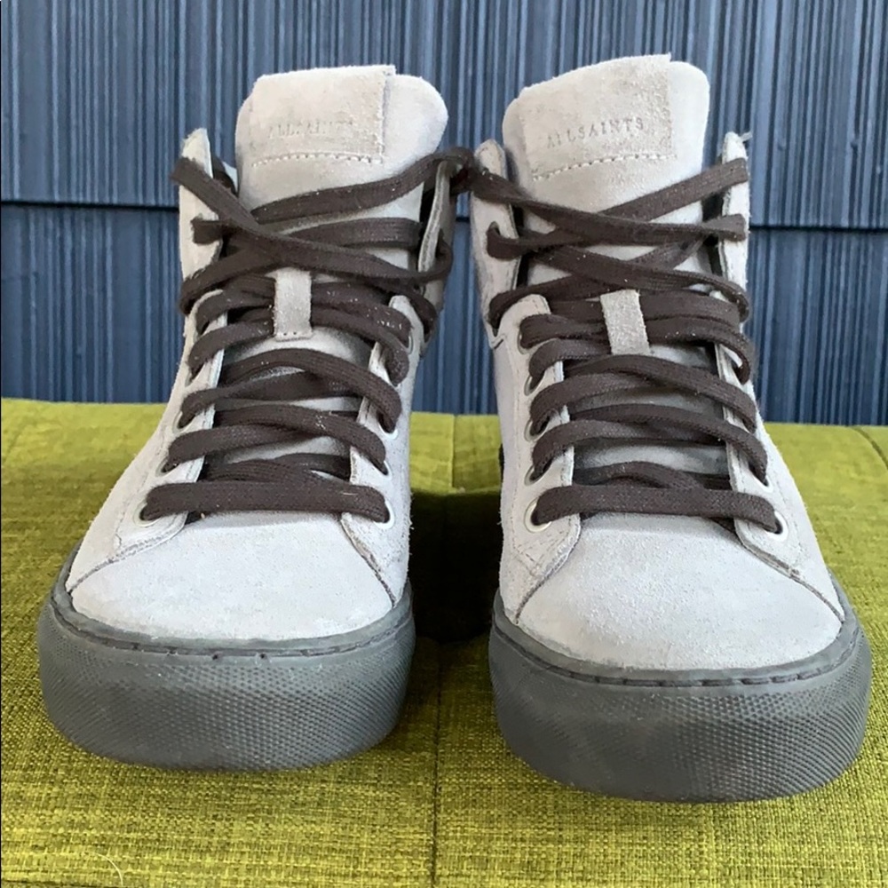 All Saints suede high-top sneakers